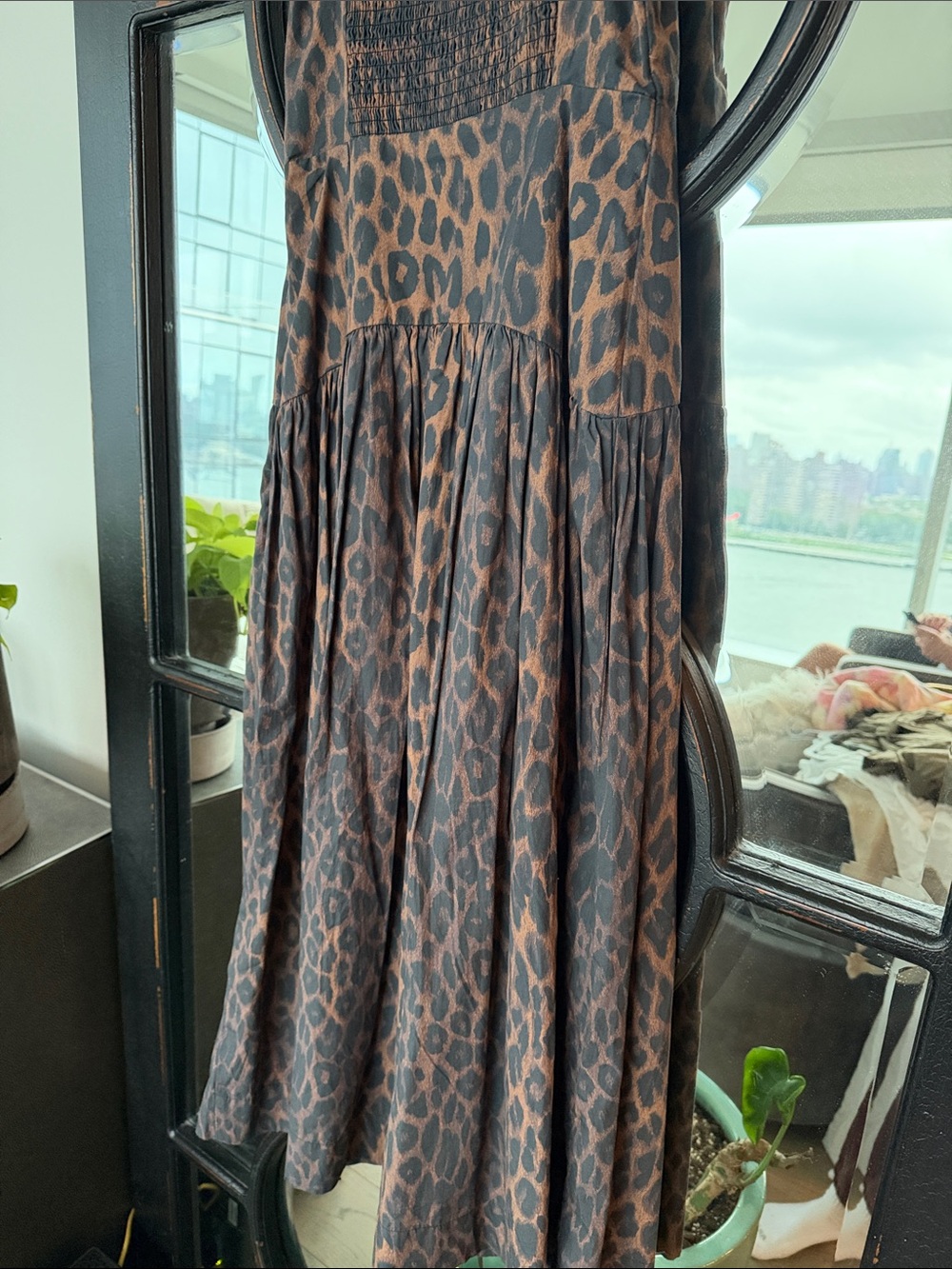 Damson Madder Leopard Print Dress with Bow Accents - Picture 6 of 7